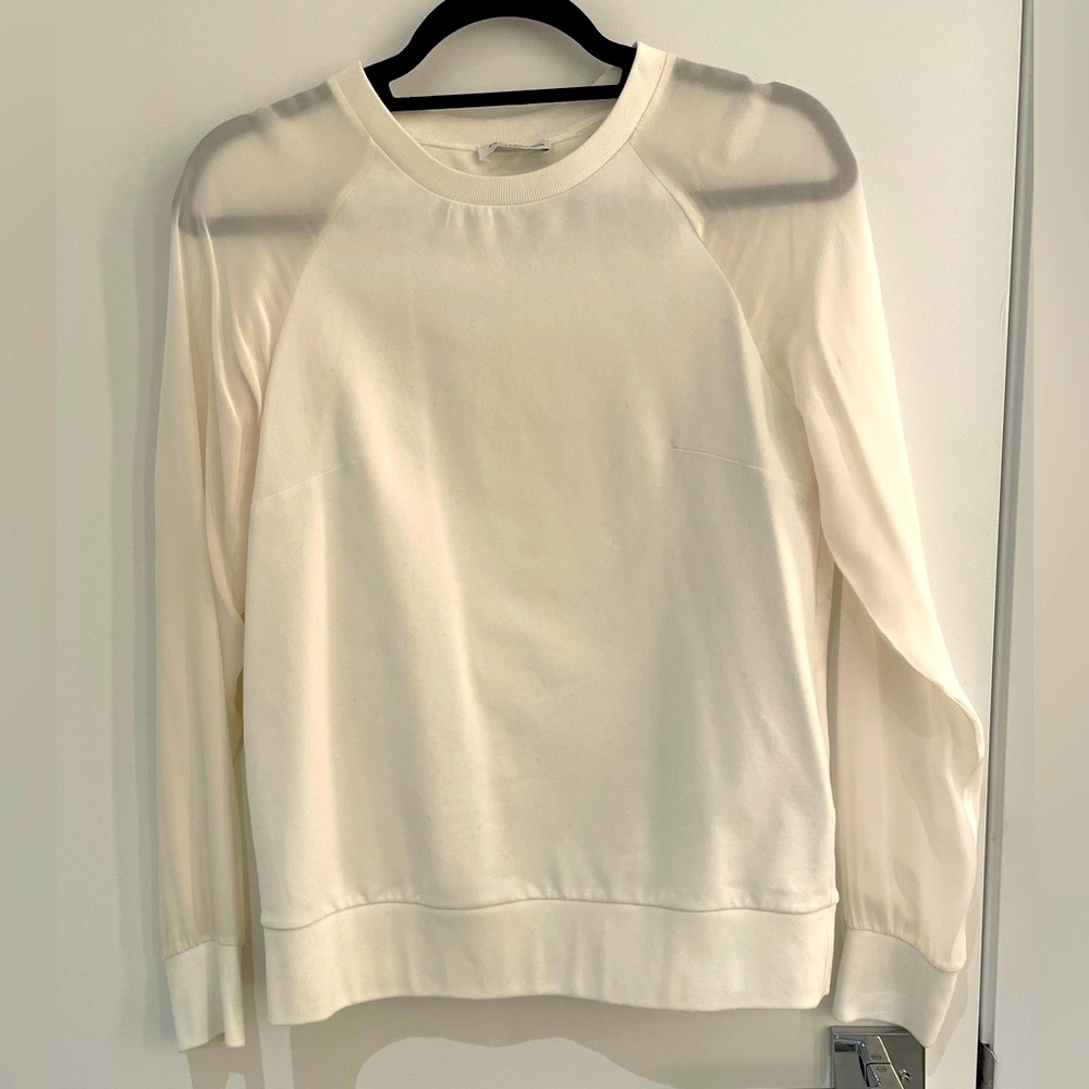Equipment Baseball Style Silk Sleeve Top